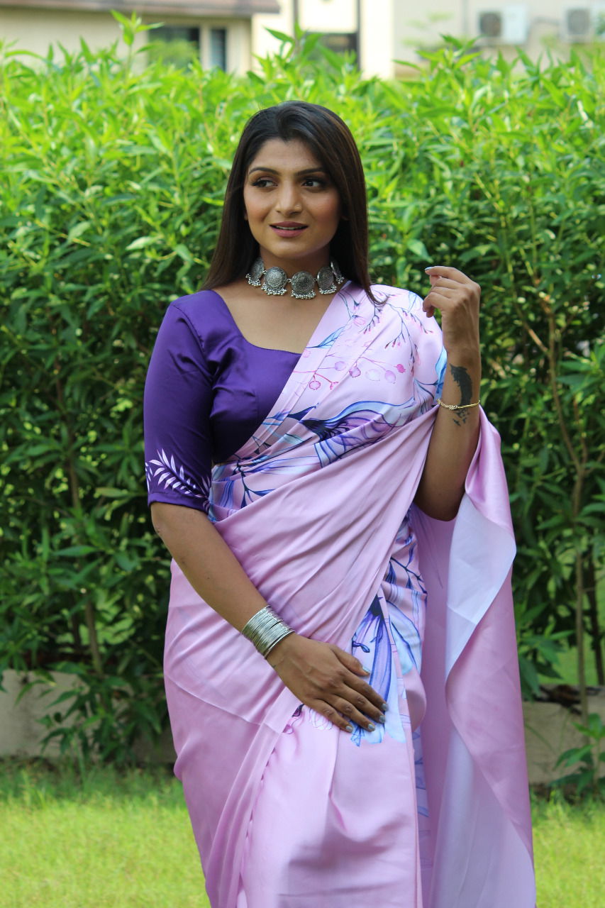 Spsc 63 Regular Wear Digital Printed Japan Silk Saree Collection 